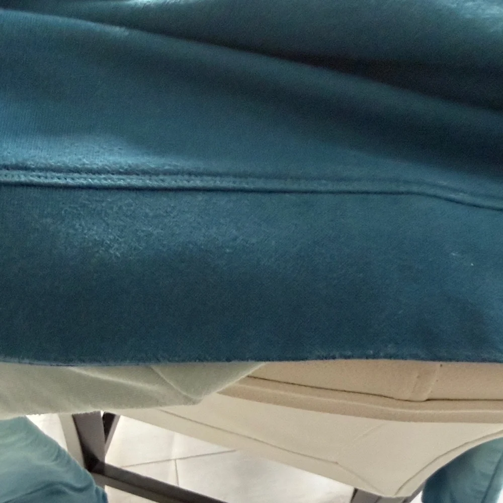 Lands' End Serious Sweats collection Teal Ombre Sweatshirt - Picture 6 of 7